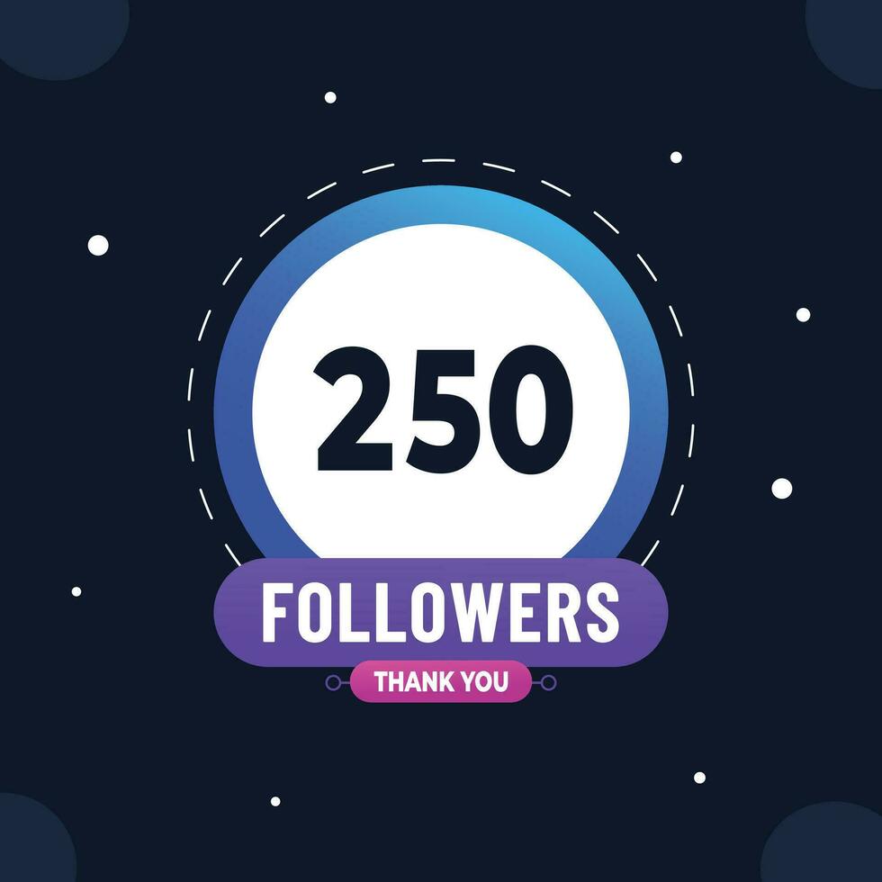 Thank you subscribers or followers. web social media modern post design vector