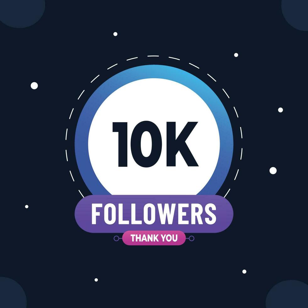 Thank you subscribers or followers. web social media modern post design vector