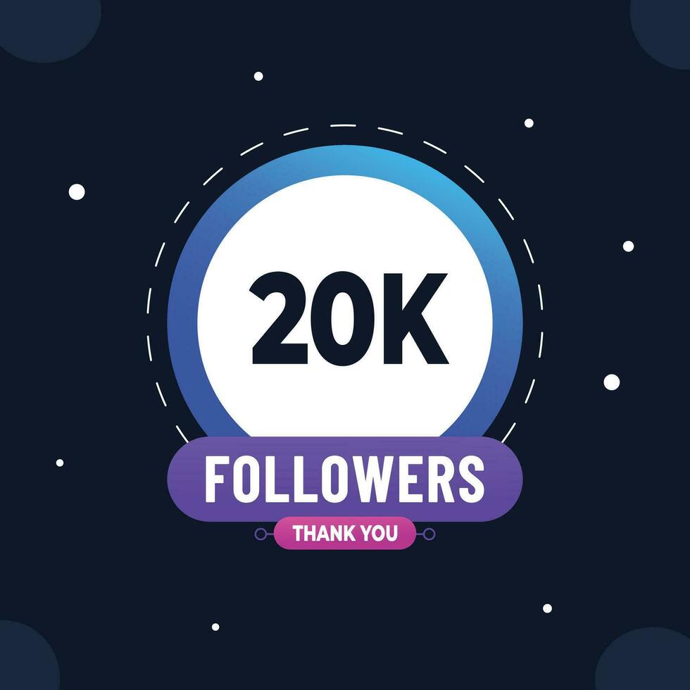 Thank you subscribers or followers. web social media modern post design vector