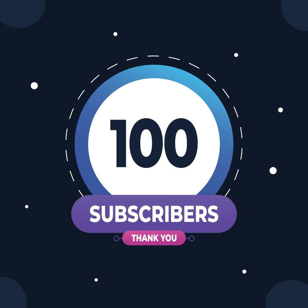 Thank you subscribers or followers. web social media modern post design vector