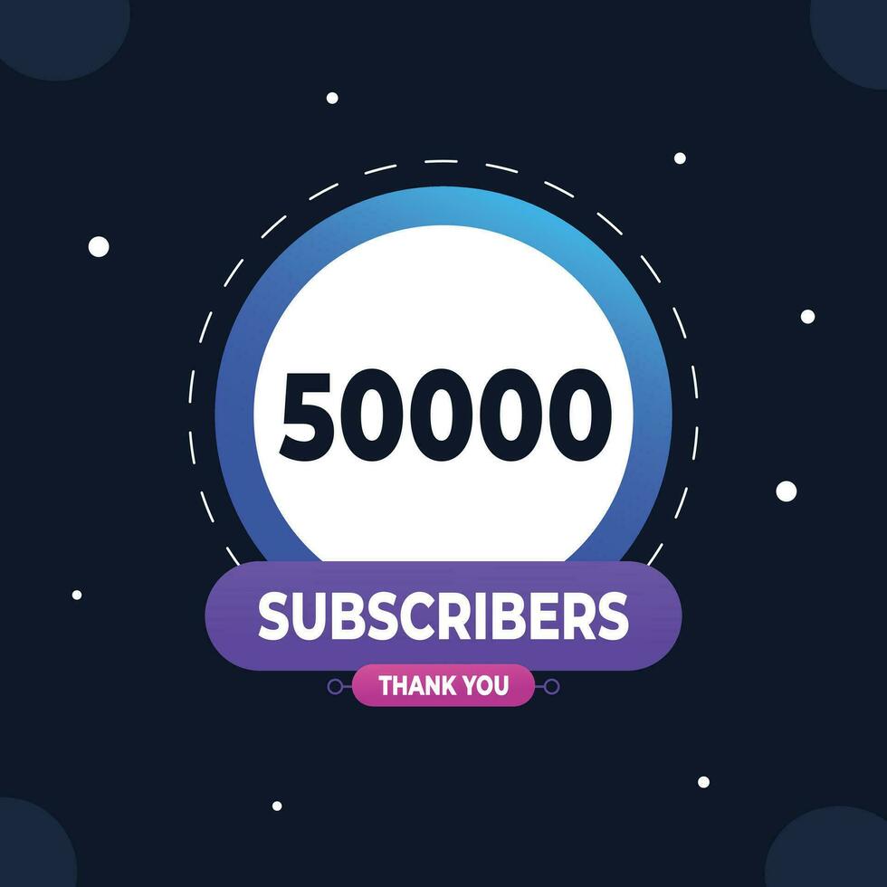 Thank you subscribers or followers. web social media modern post design vector