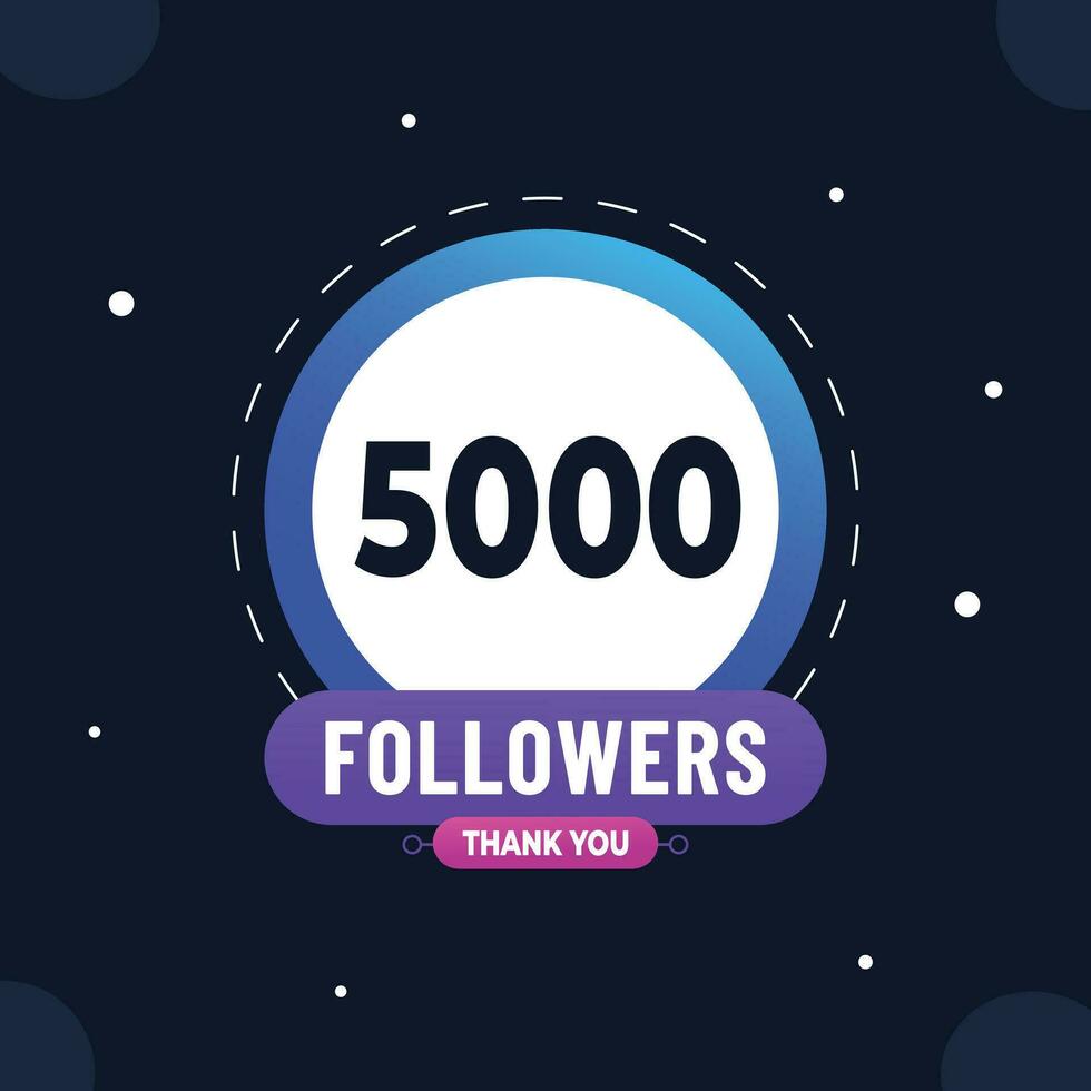 Thank you subscribers or followers. web social media modern post design vector