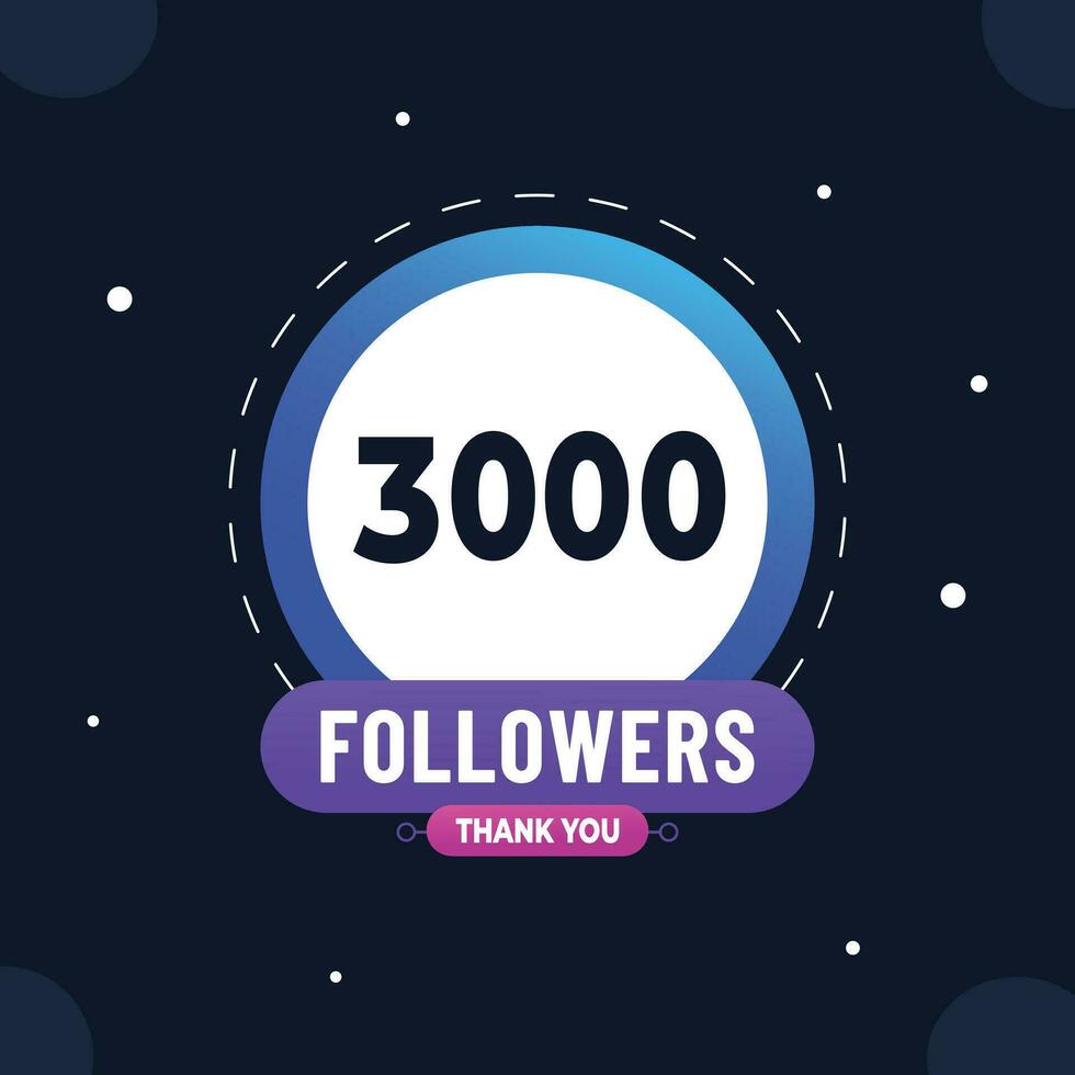 Thank you subscribers or followers. web social media modern post design vector