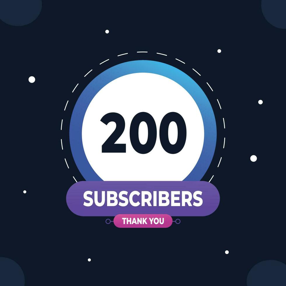 Thank you subscribers or followers. web social media modern post design vector