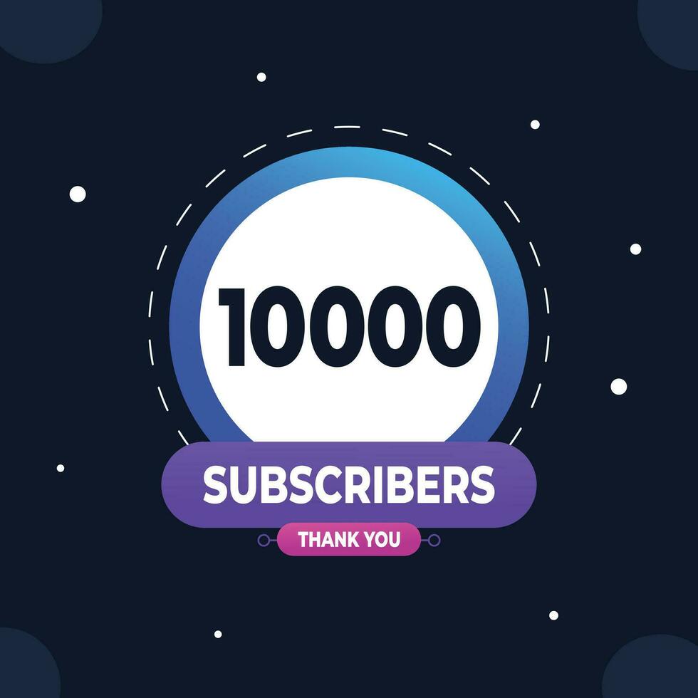 Thank you subscribers or followers. web social media modern post design vector