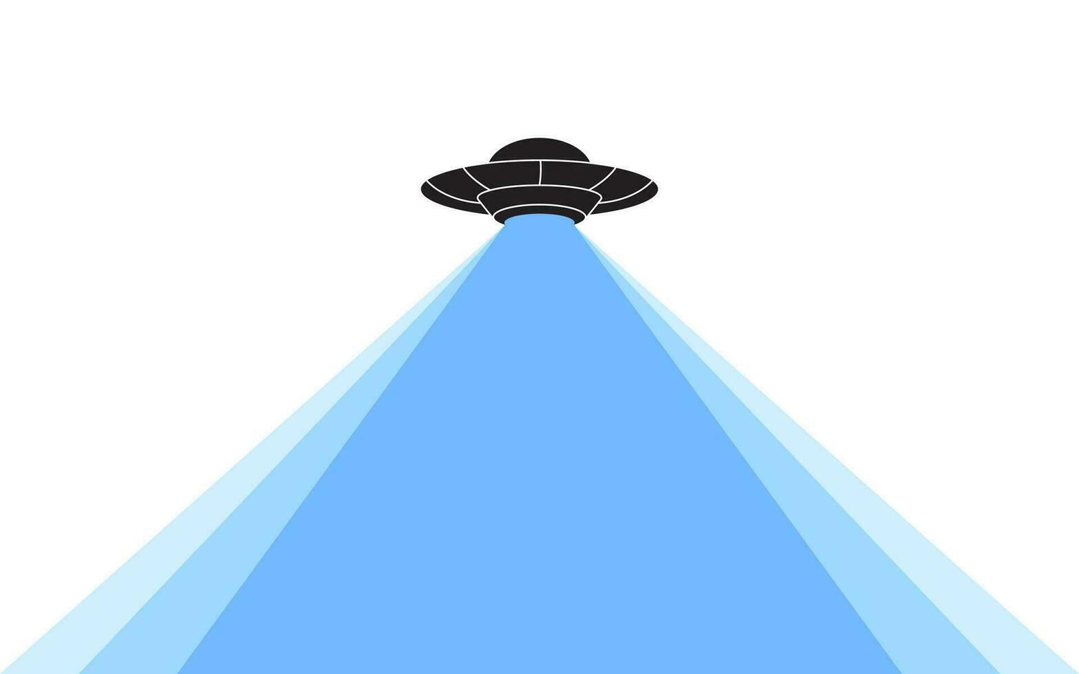 Beam of light from a UFO ship. Banner or background. Vector scalable graphics