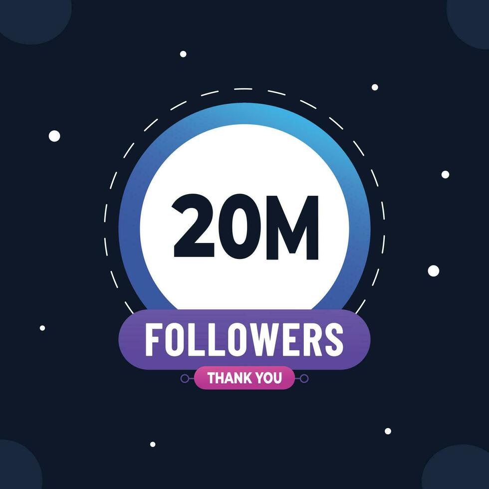 Thank you subscribers or followers. web social media modern post design vector