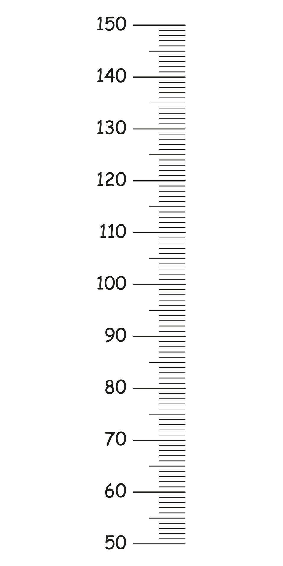 Kids Height Chart From 50 To 150 Centimeters Template For Wall Growth kids-height-chart-from-50-to-150-centimeters-template-for-wall-growth