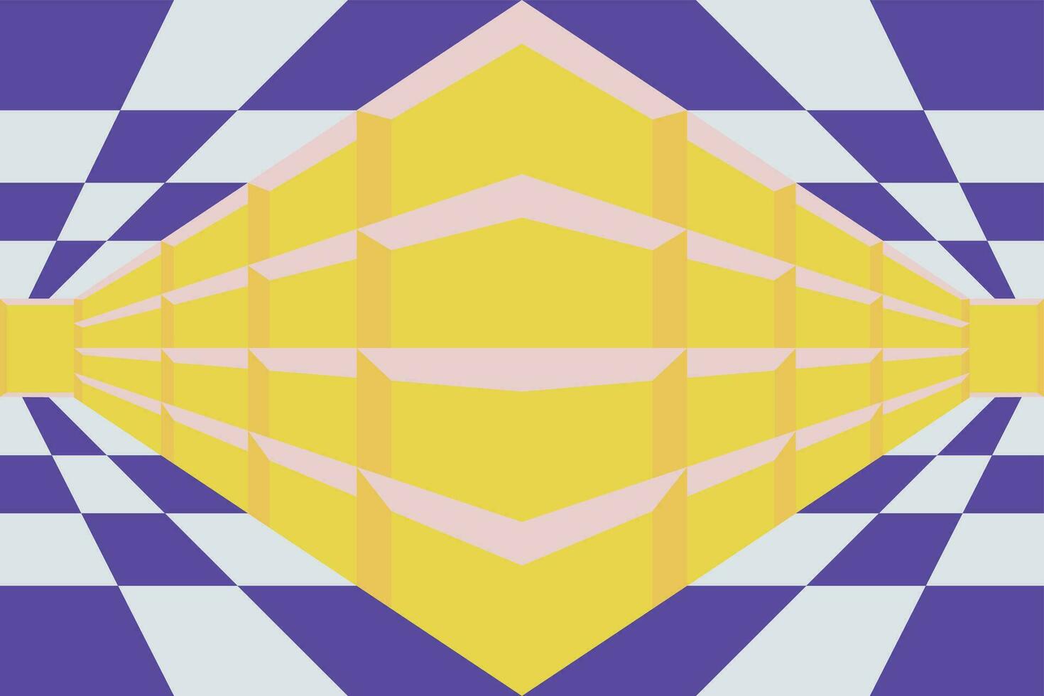 illustration 3d corridor. vector Psychedelic 3d corridor