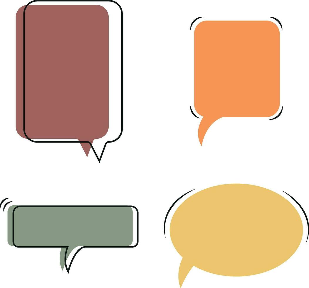 Bubble Chat Icon with Colorful Design Shape. Vector Illustration