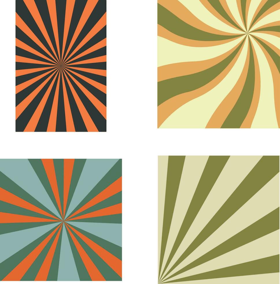 Retro Background in Vintage Design Style. Isolated Vector Set.
