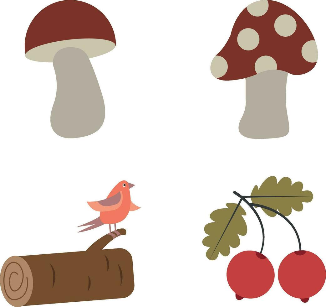 Hand Drawn Thanksgiving autumn. Vector Icon Set