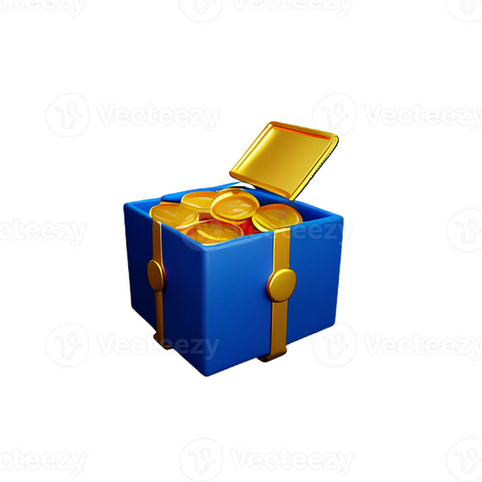 treasure 3d rendering icon illustration png