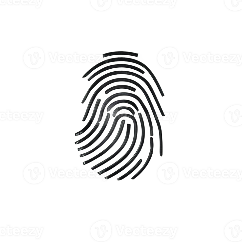 fingerprint 3d rendering icon illustration png