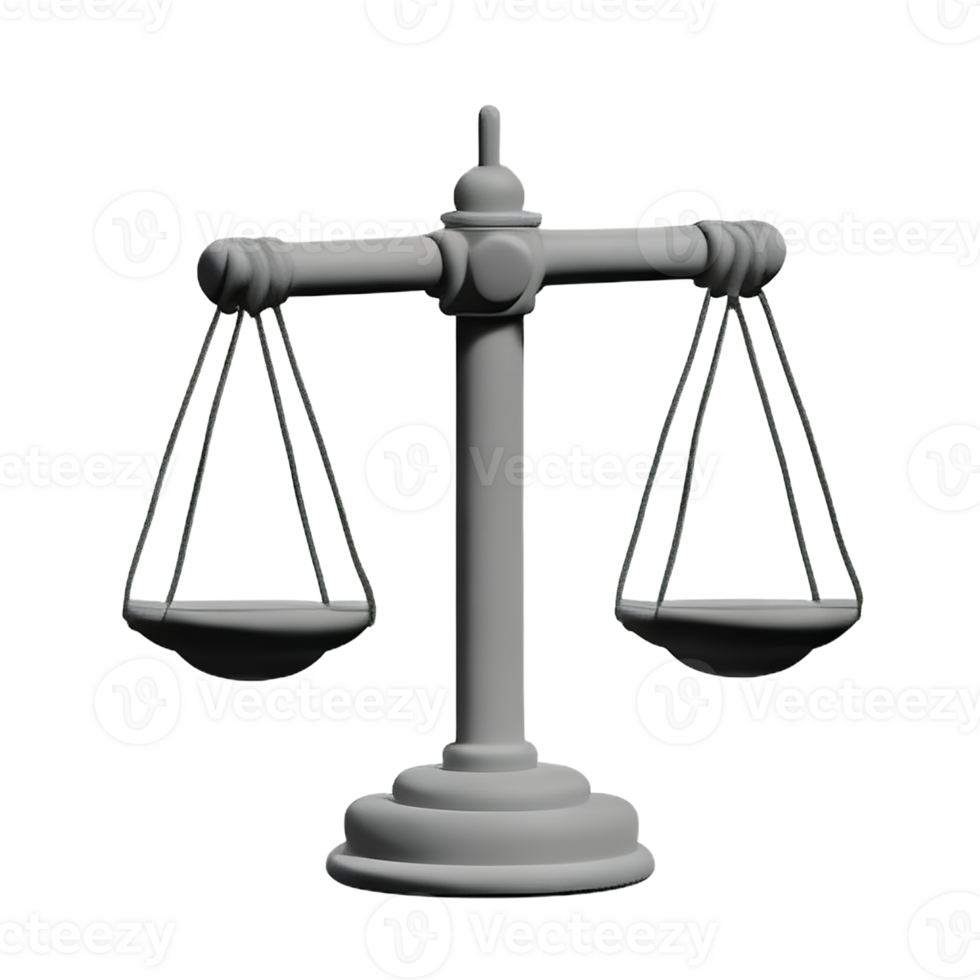 Gerechtigkeit 3d Rendern Symbol Illustration png
