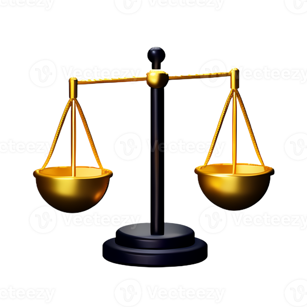 gerechtigheid 3d renderen icoon illustratie png