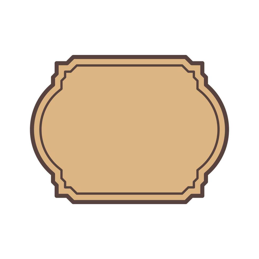 Retro Label Element Vector . Vintage Label Element .