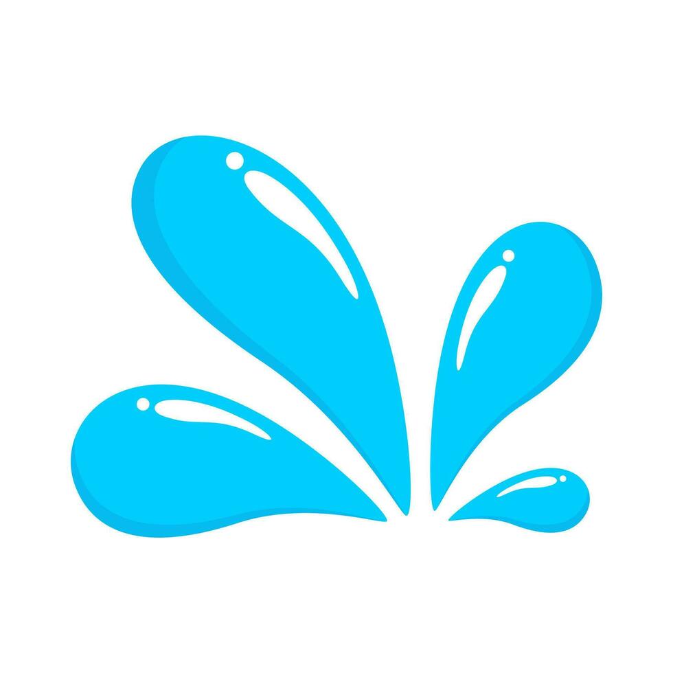 Blue Water Icon Illustration . Water Symbol Icon Element Vector .