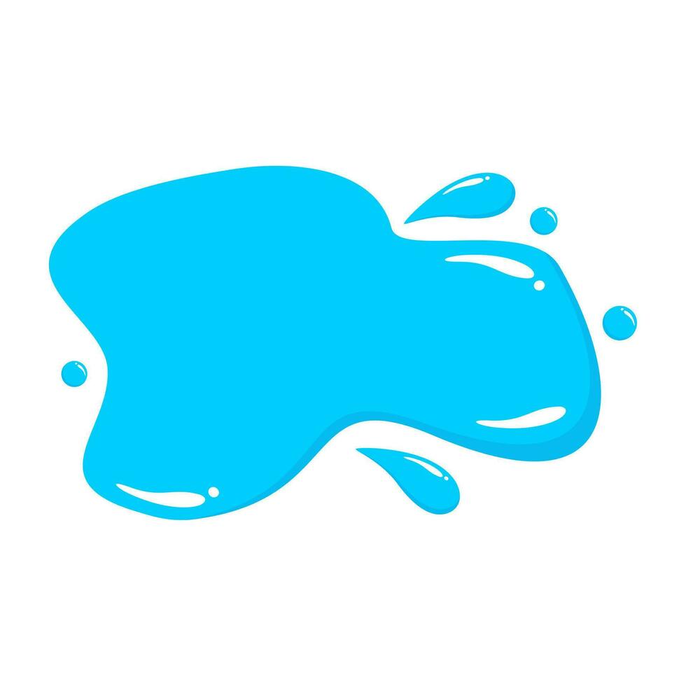 Blue Water Icon Illustration . Water Symbol Icon Element Vector .