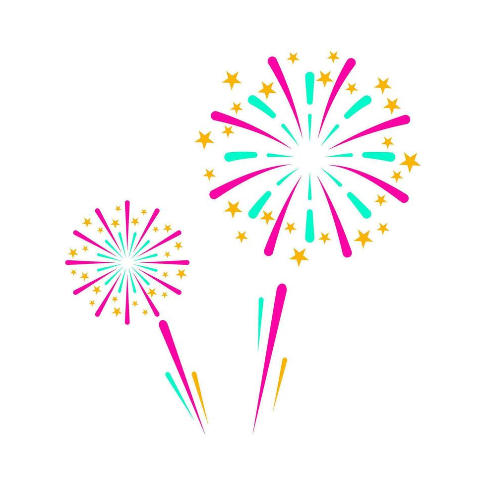 Fireworks Happy New Years Element Vector . Firework Festive Celebration .