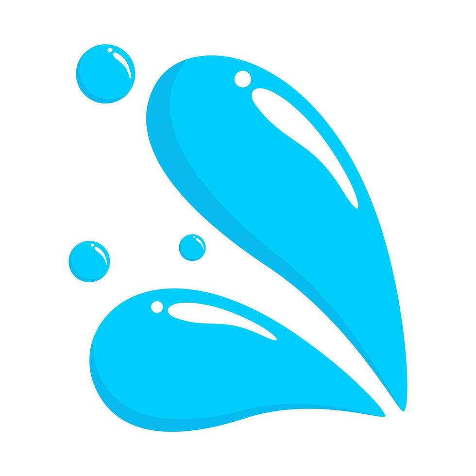 Blue Water Icon Illustration . Water Symbol Icon Element Vector .