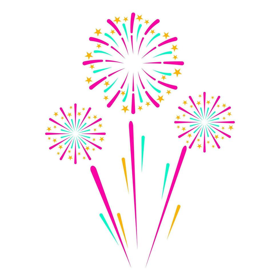 Fireworks Happy New Years Element Vector . Firework Festive Celebration .
