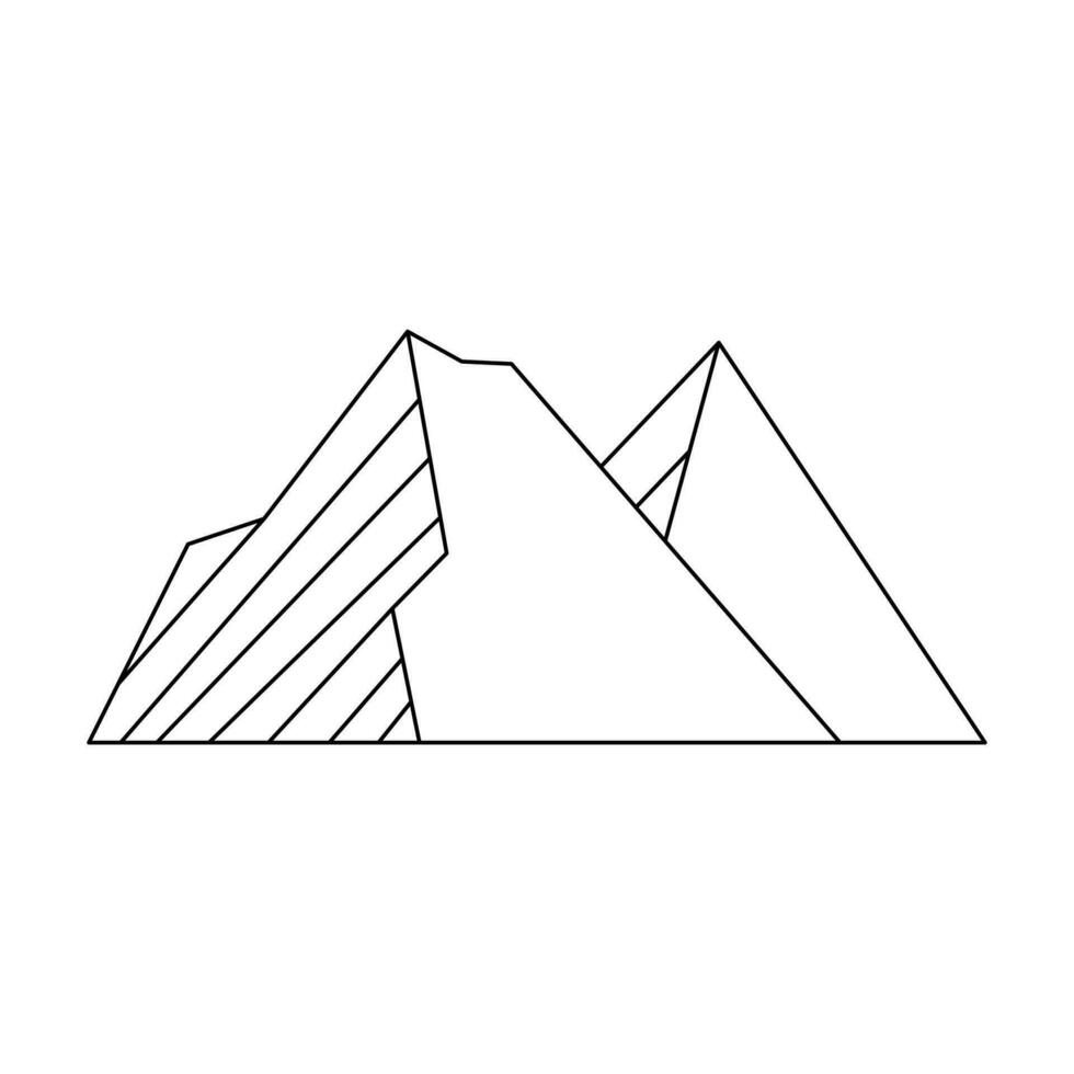 Line Mountain Element Vector .
