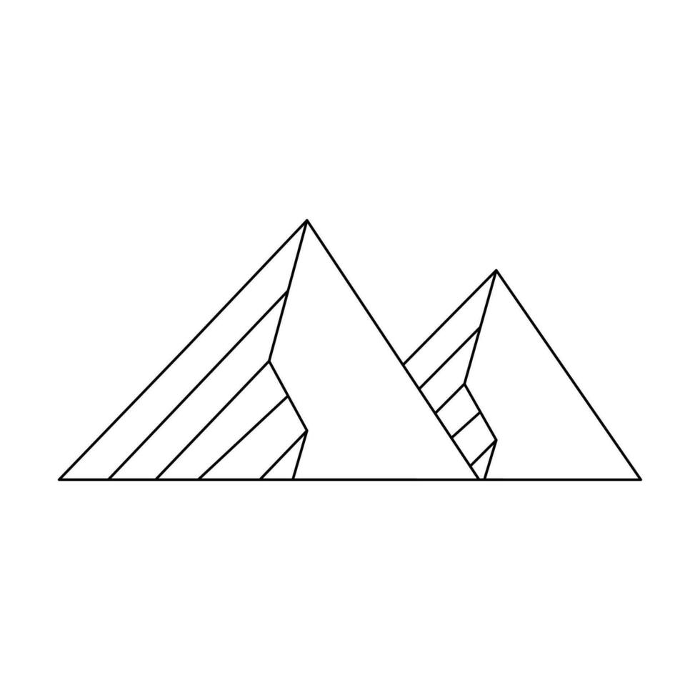 Line Mountain Element Vector .