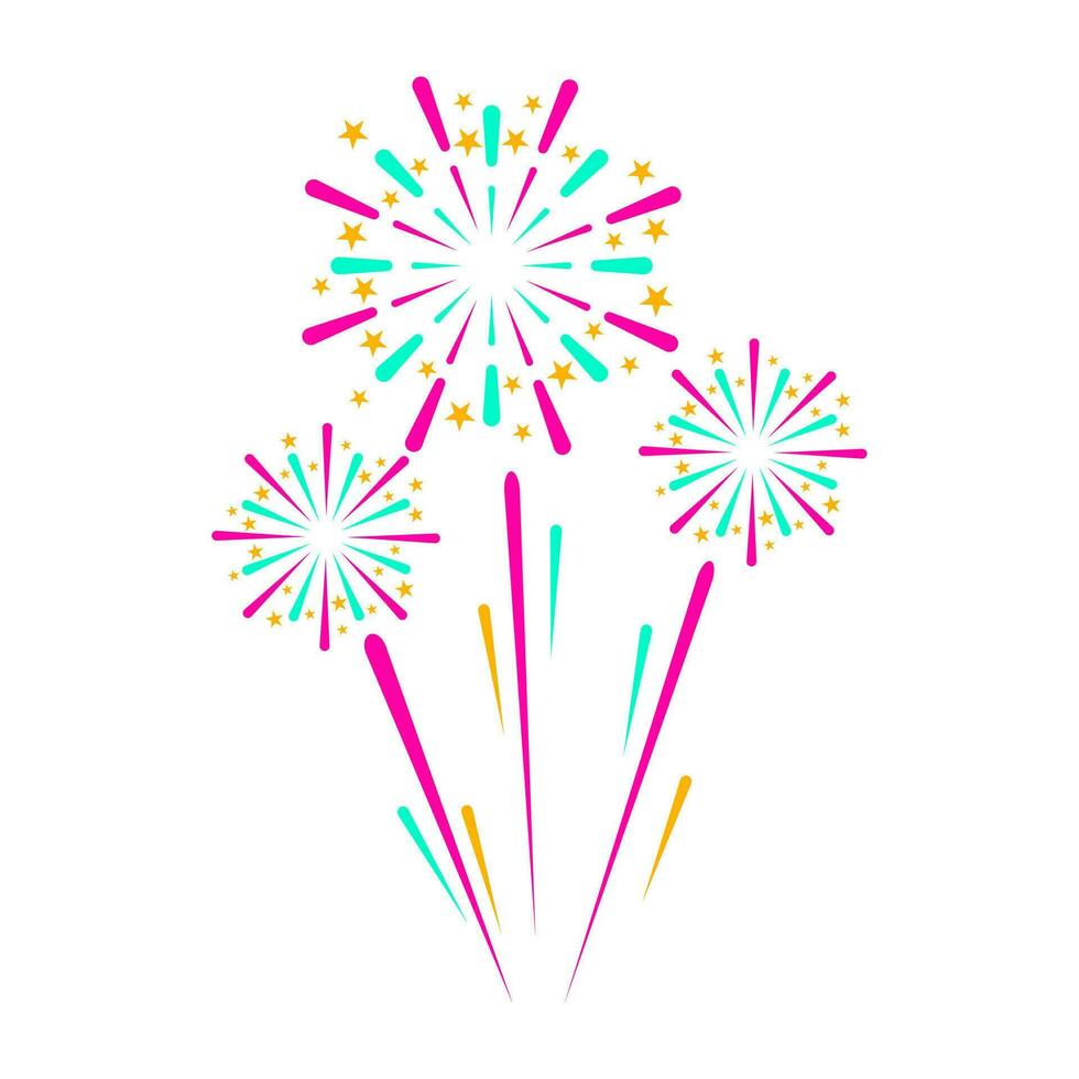 Fireworks Happy New Years Element Vector . Firework Festive Celebration .