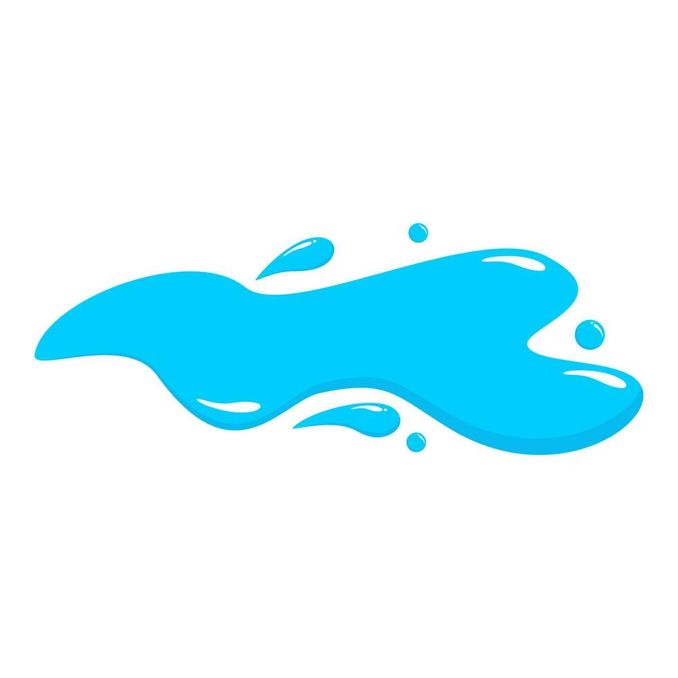 Blue Water Icon Illustration . Water Symbol Icon Element Vector .