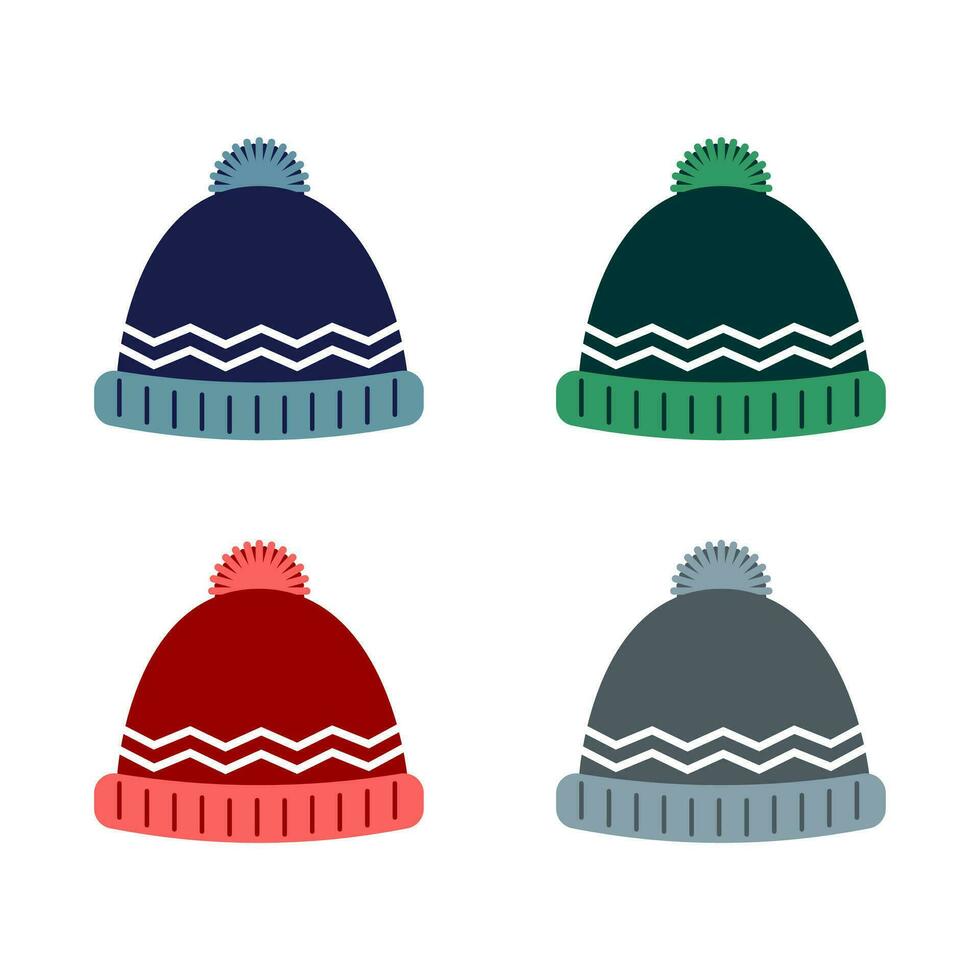 invierno sombrero gorro vector ilustración .