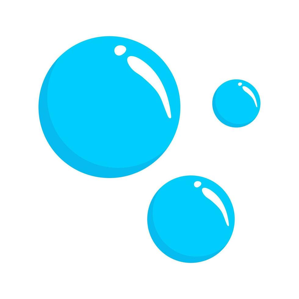 Blue Water Icon Illustration . Water Symbol Icon Element Vector .