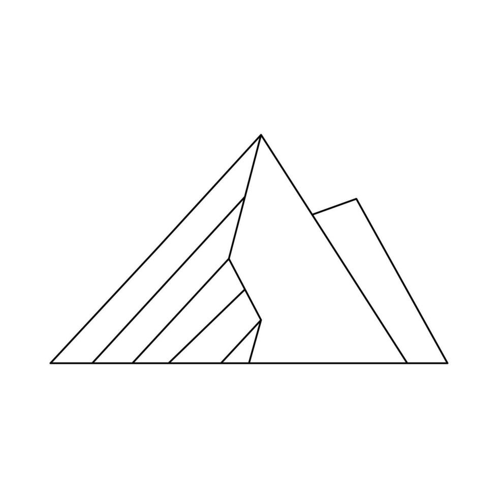 Line Mountain Element Vector .