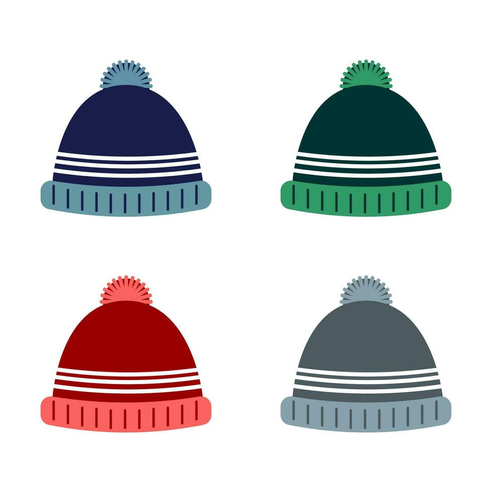 invierno sombrero gorro vector ilustración .