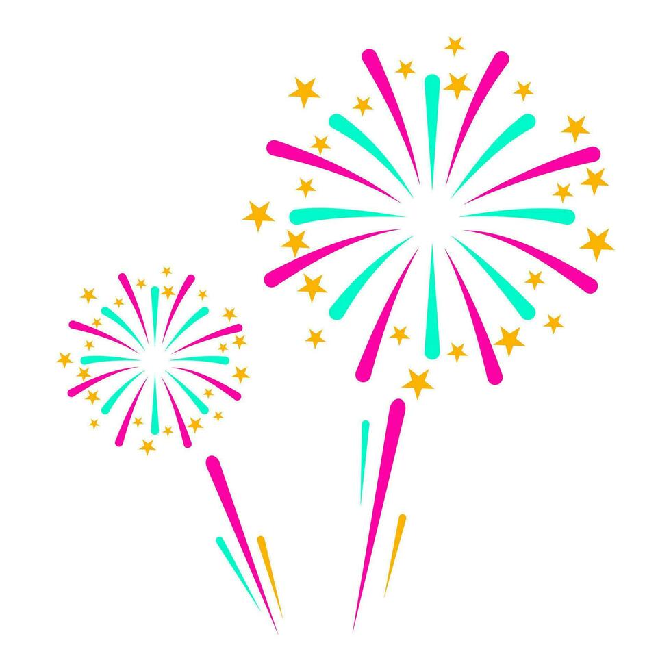 Fireworks Happy New Years Element Vector . Firework Festive Celebration .