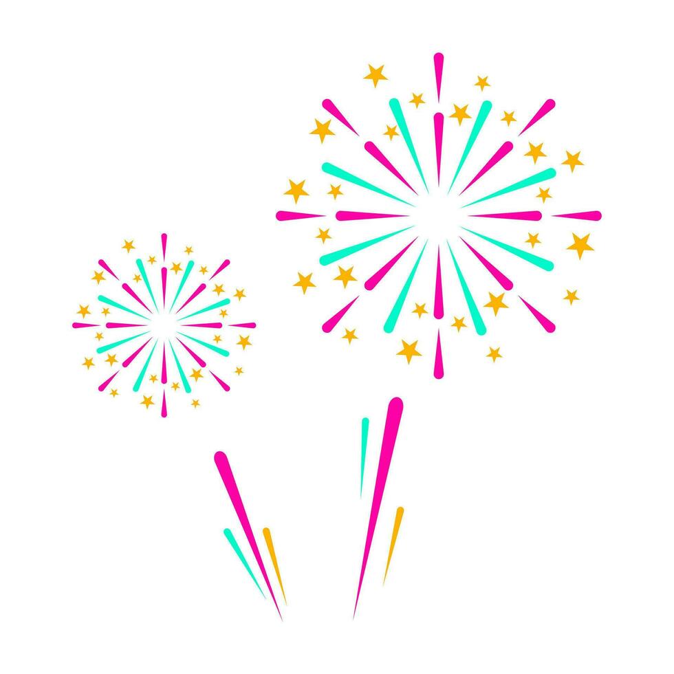 Fireworks Happy New Years Element Vector . Firework Festive Celebration .