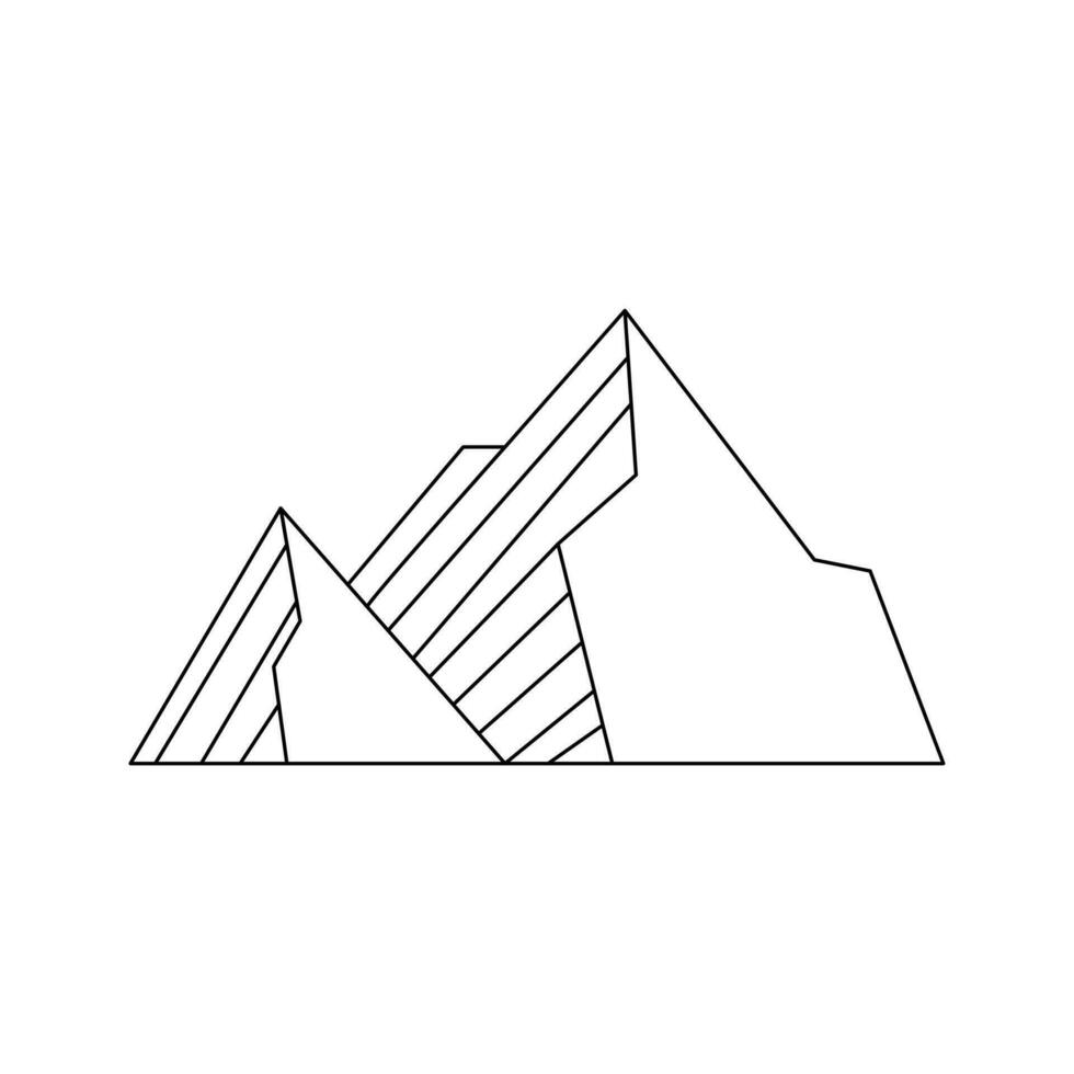 Line Mountain Element Vector .