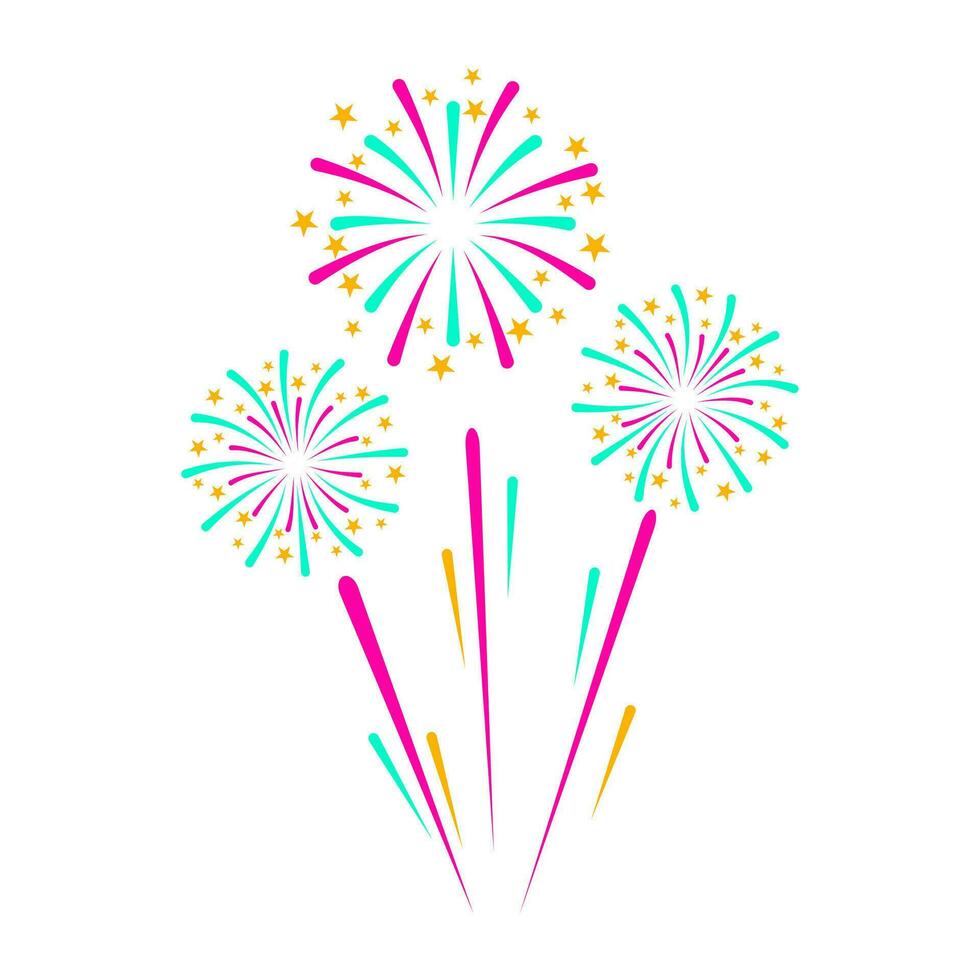 Fireworks Happy New Years Element Vector . Firework Festive Celebration .