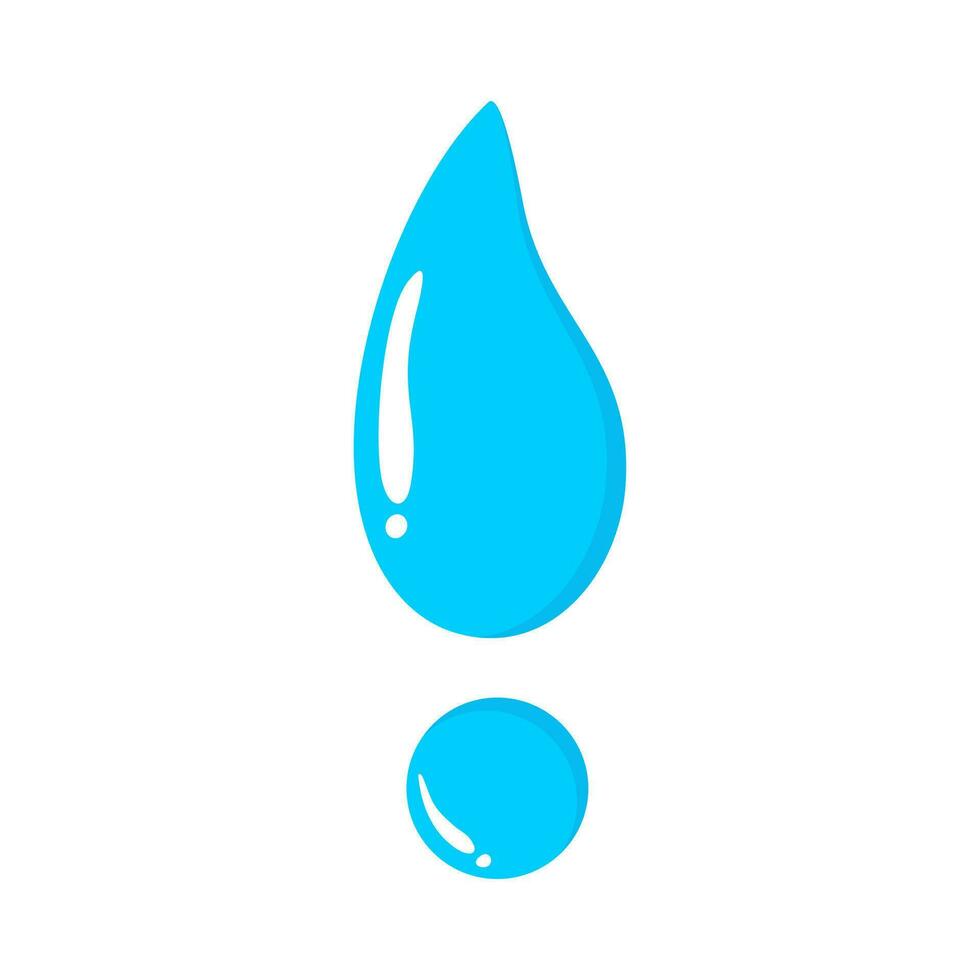 Blue Water Icon Illustration . Water Symbol Icon Element Vector .