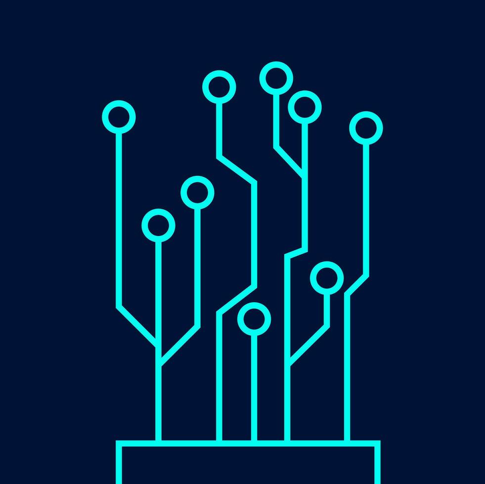 Digital Circuit Board Vector . Circuit Board Technology .