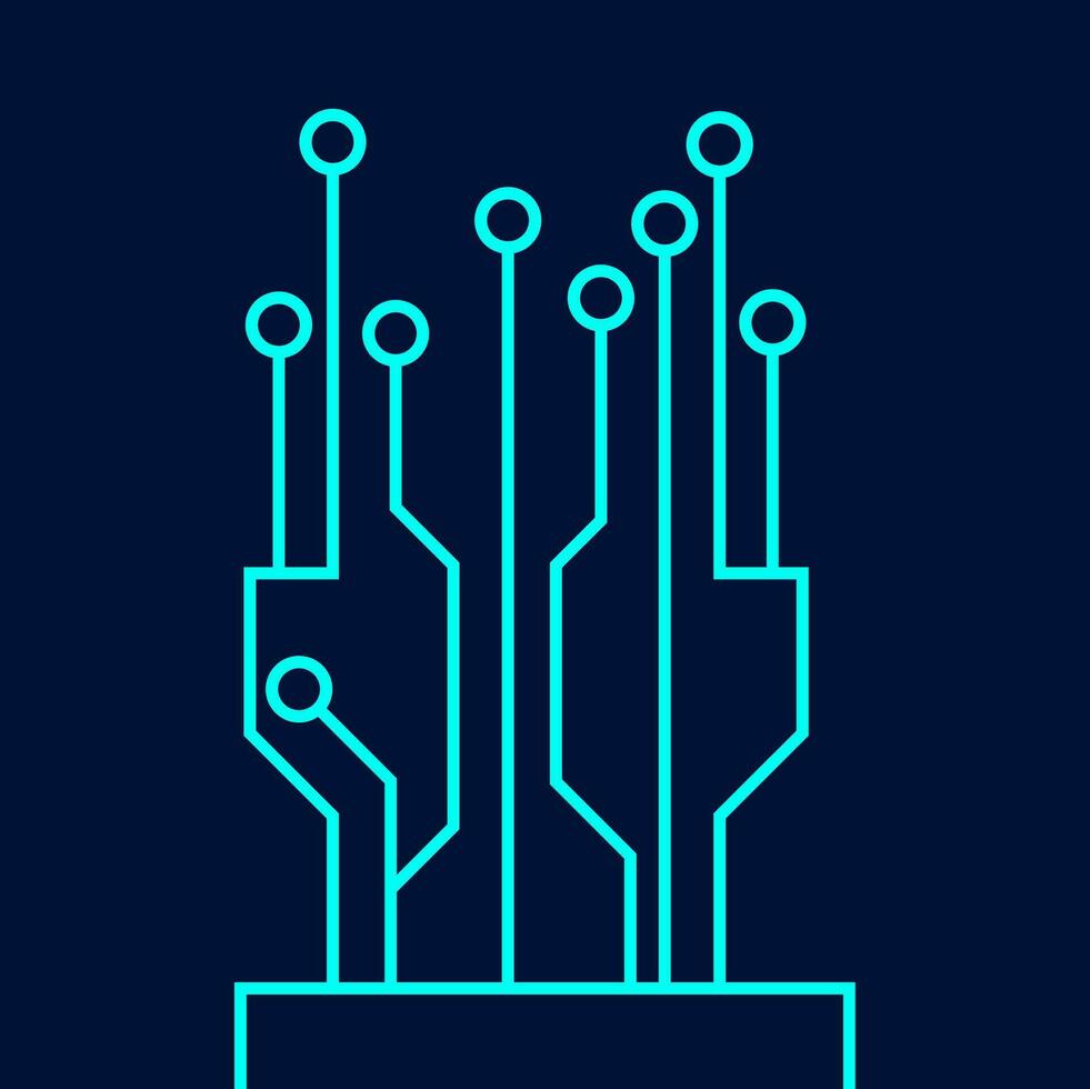 Digital Circuit Board Vector . Circuit Board Technology .