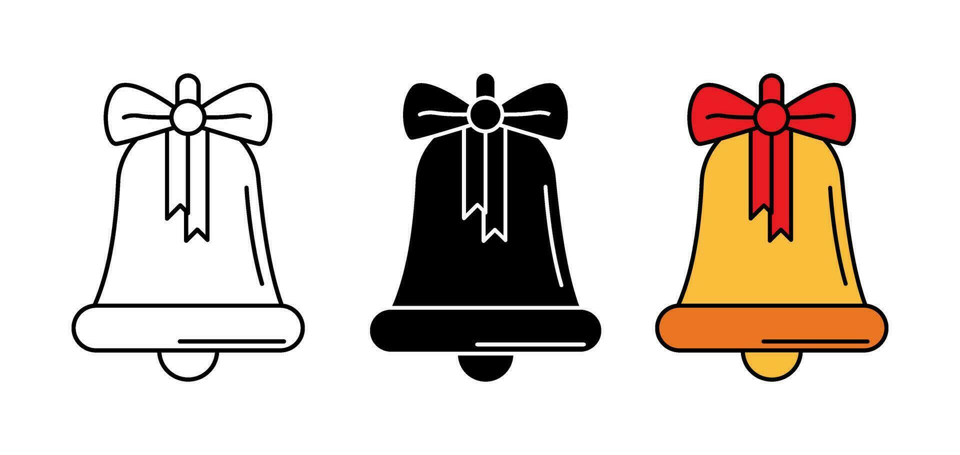 Christmas Bell Icon Vector . Christmas Decoration .