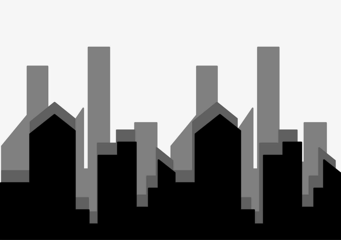City Building Silhouette Background . Cityscape and Skyline Silhouette Element Background . vector
