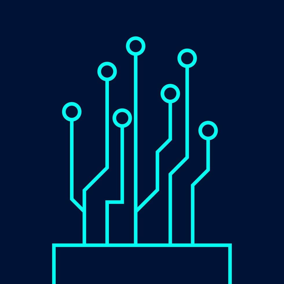 Digital Circuit Board Vector . Circuit Board Technology .