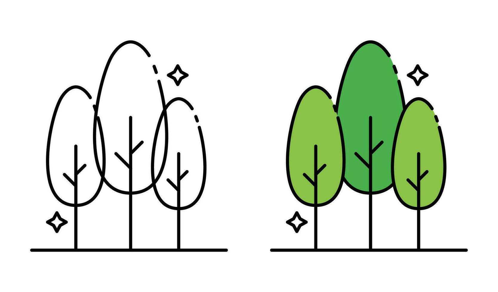 Forest Icon Element Vector . Tree Icon .