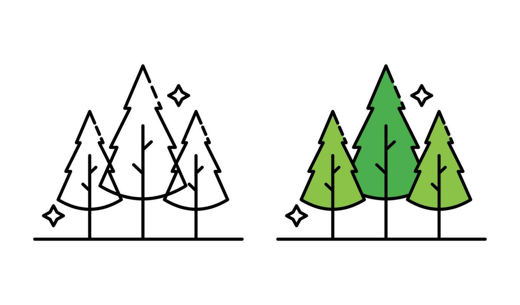 Forest Icon Element Vector . Tree Icon .
