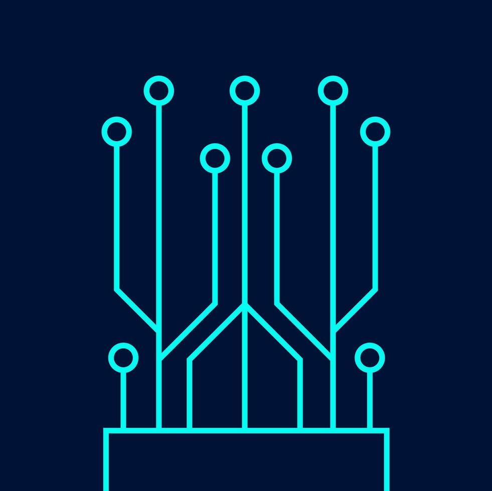Digital Circuit Board Vector . Circuit Board Technology .
