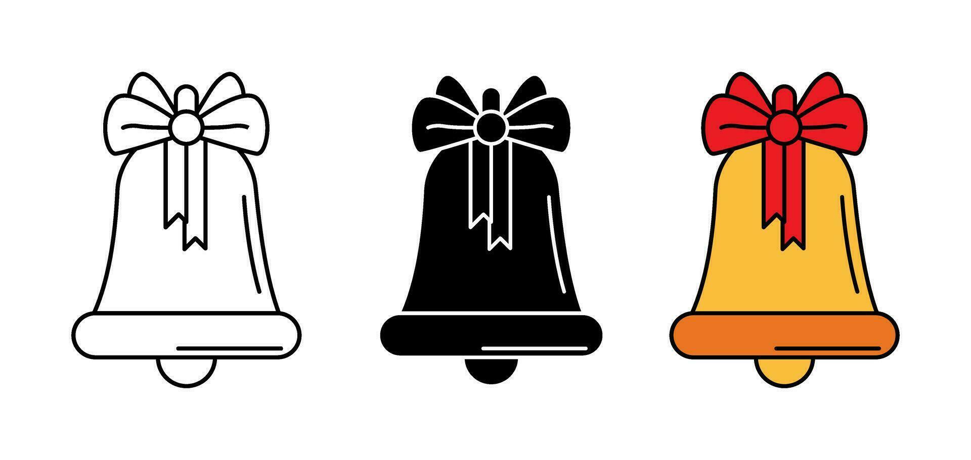 Christmas Bell Icon Vector . Christmas Decoration .