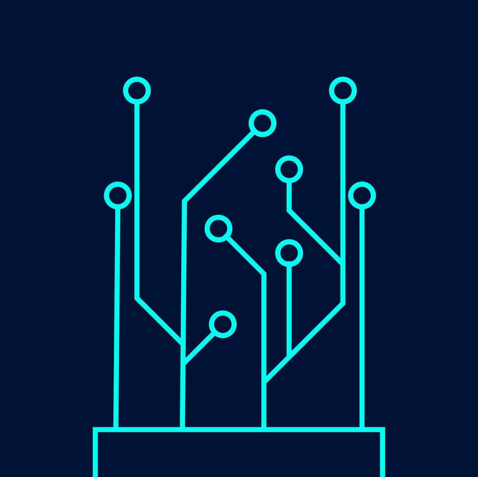 Digital Circuit Board Vector . Circuit Board Technology .