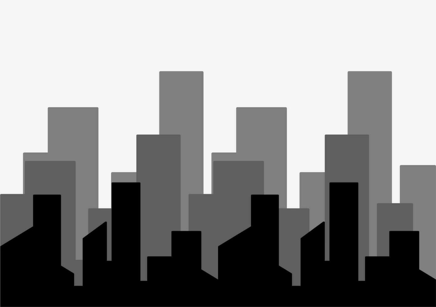 City Building Silhouette Background . Cityscape and Skyline Silhouette Element Background . vector
